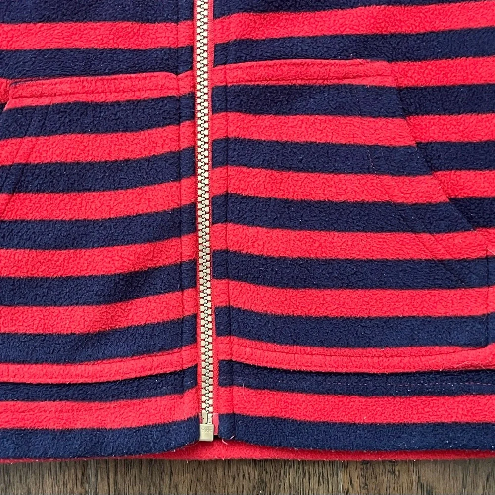 MOUNTAIN WAREHOUSE Striped Fleece Zip Hoodie Kids 7-8 Red Navy - Picture 4 of 9
